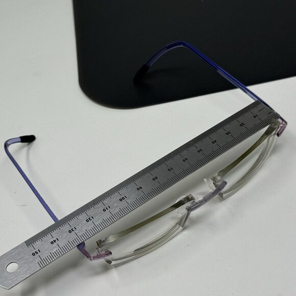 Eyephorics Eyeglasses  Purple Swiss Rimless Frame Only  Read - Picture 12 of 13